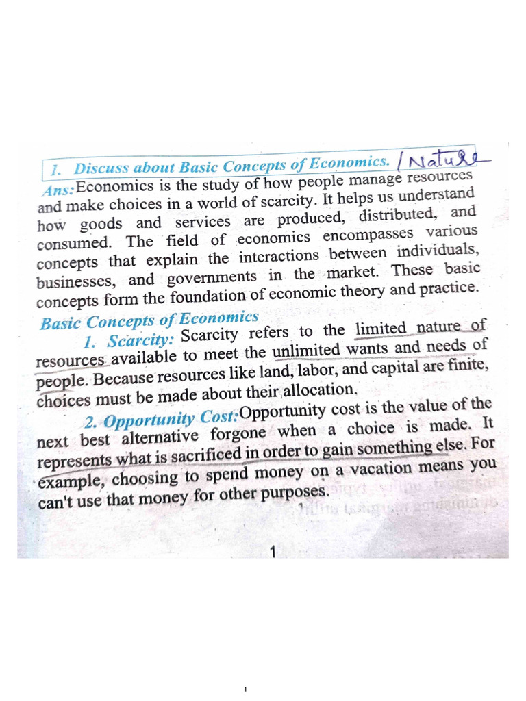 Fundamental of Economics | PDF