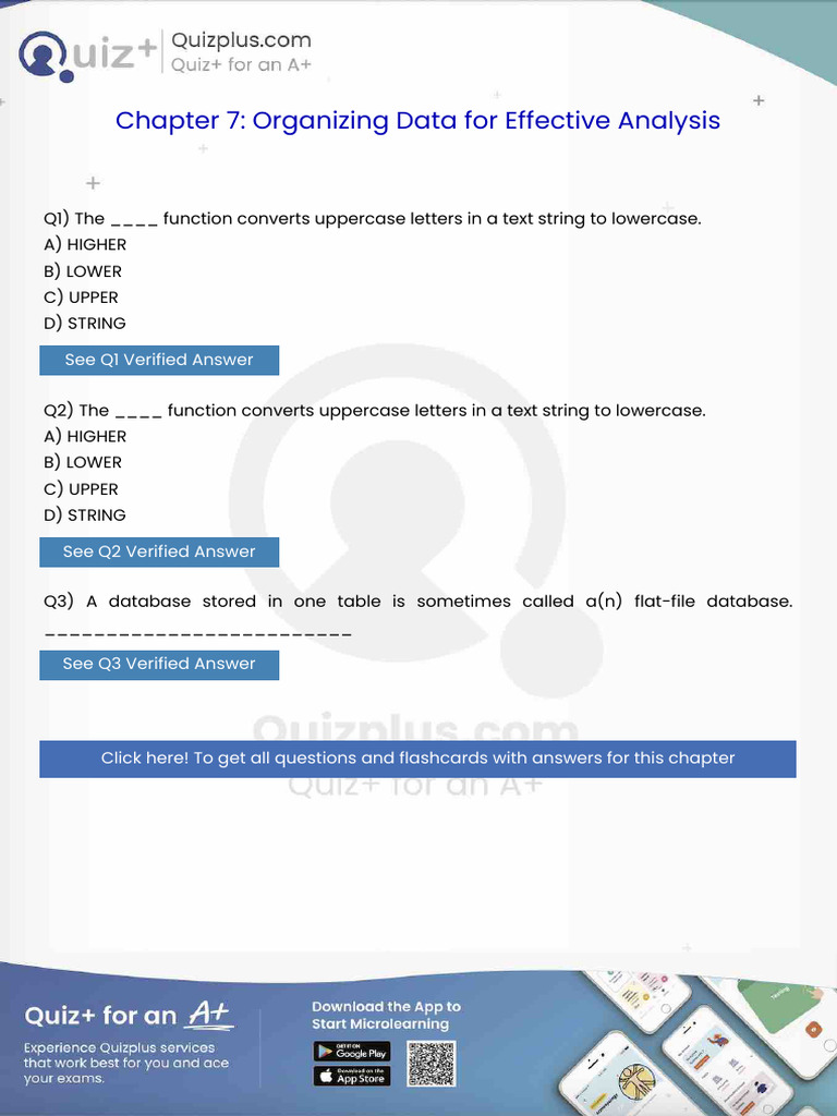 The Function Converts Uppercase Letters in A Text String To Lowercase ...