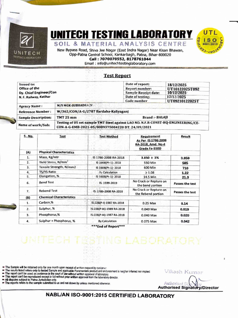 TMT 3rd Party Test Report | PDF