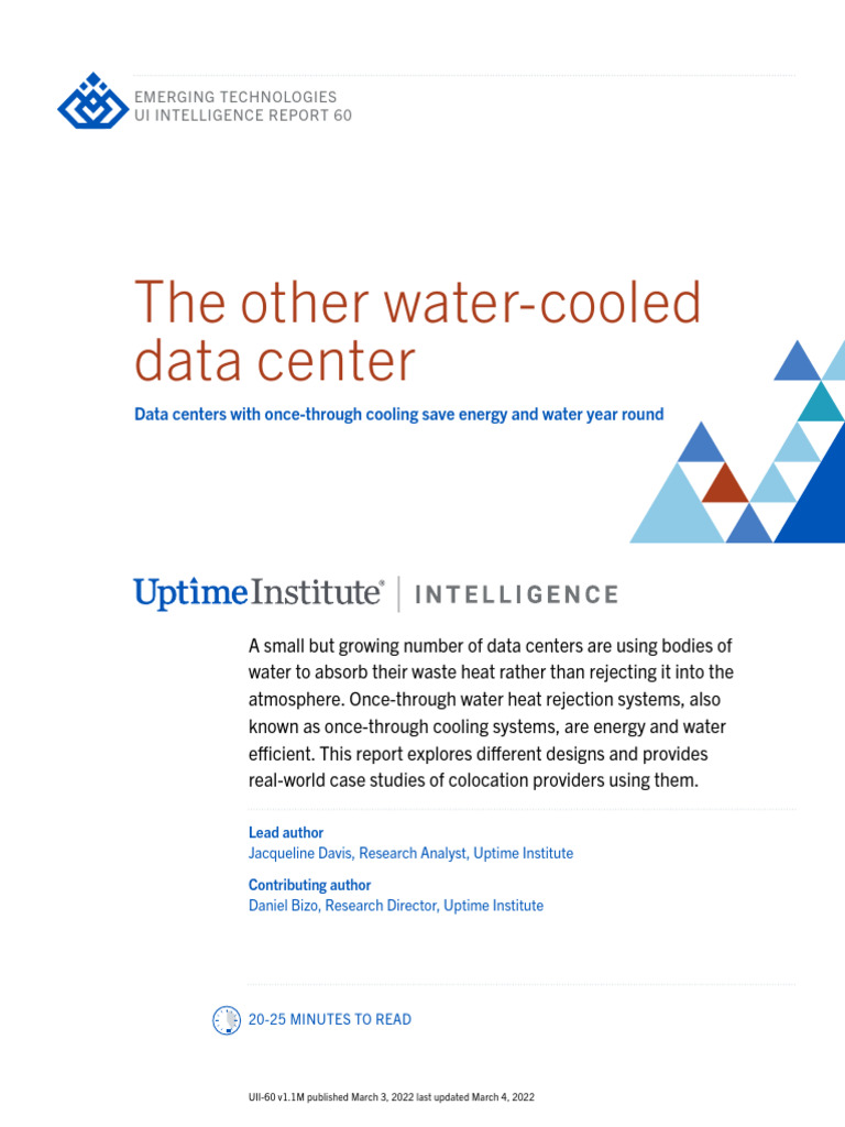 UI - The Other Water Cooled Data Center - v3 | PDF | Data Center | Water