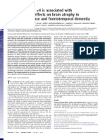 Apolipoprotein E Disease-Specific Effects On Brain Atrophy in Alzheimer's Disease and Frontotemporal Dementia