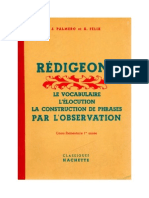 Langue Française Rédigeons CE1 1964