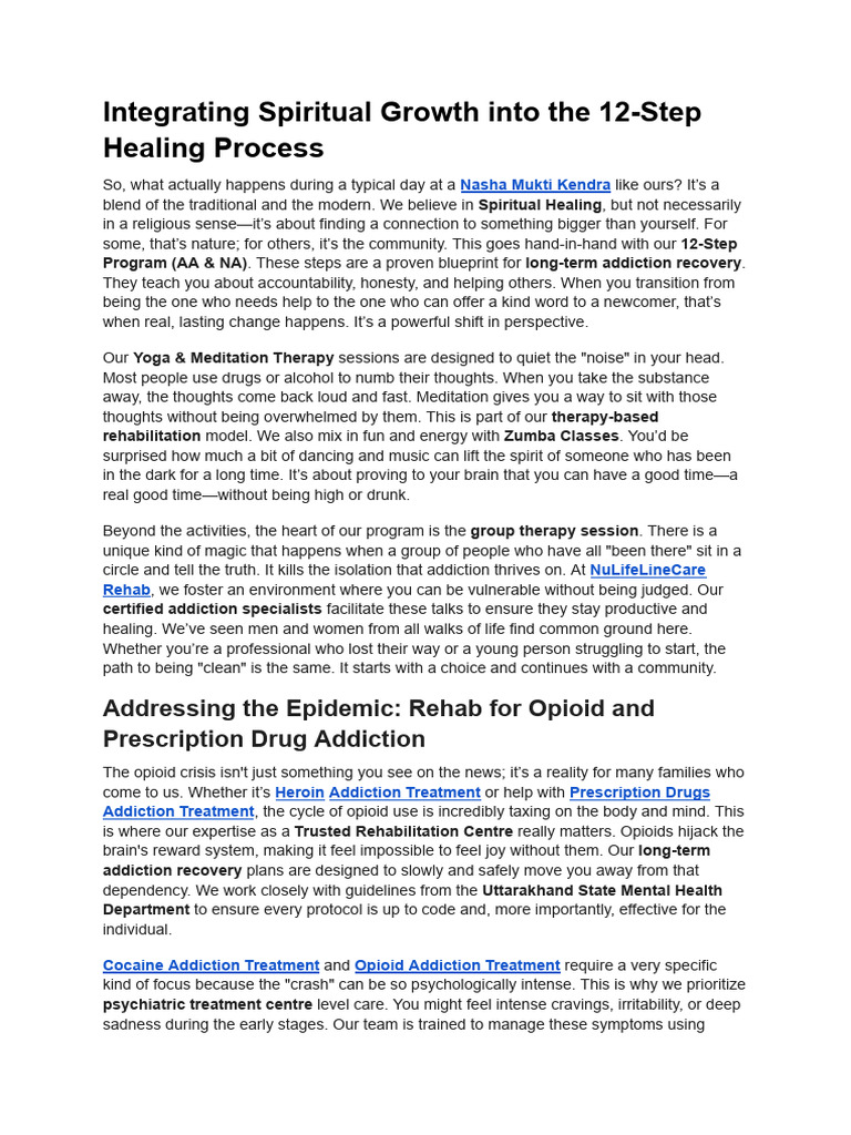 Integrating Spiritual Growth Into The 12-Step Healing Process | PDF ...