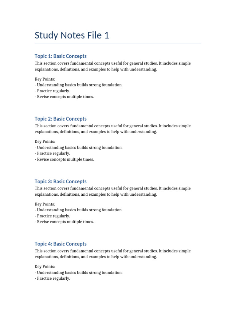 Study File 1 | PDF