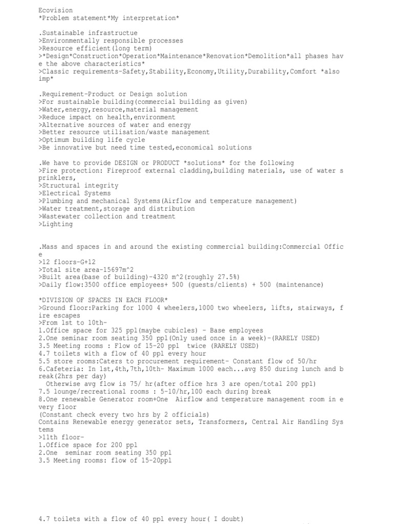 Problem Statement | PDF | Green Building | Sustainability
