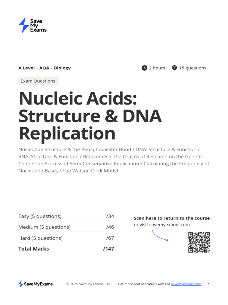 1 5 Nucleic Acids Structure and Dna Replication BG8DgF7DCYMHKbqn | PDF ...