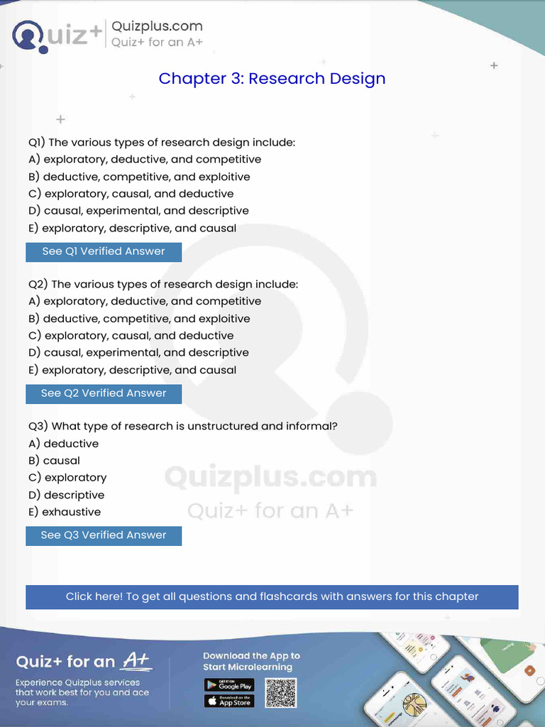 The Various Types of Research Design Include | PDF | Standard Error ...