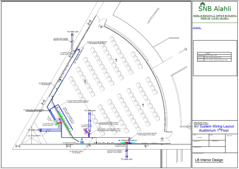 Auditorium Av System Layout-Av System Wiring | PDF