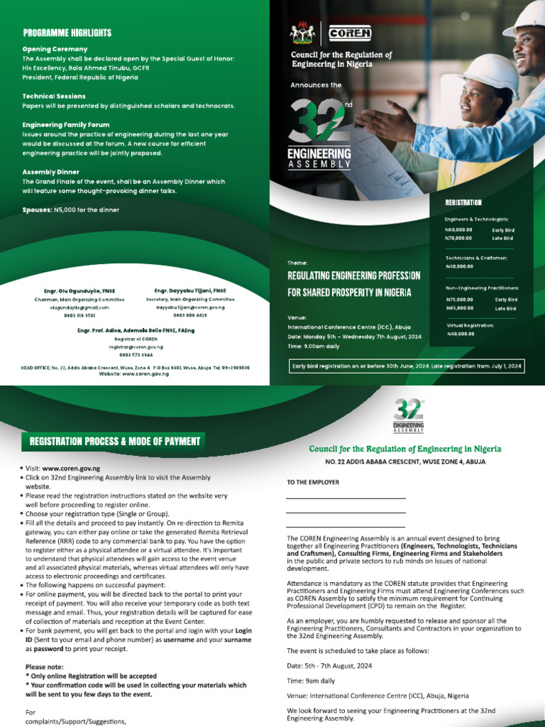 Coren 32nd Engineering Assembly A4 Flyer | PDF