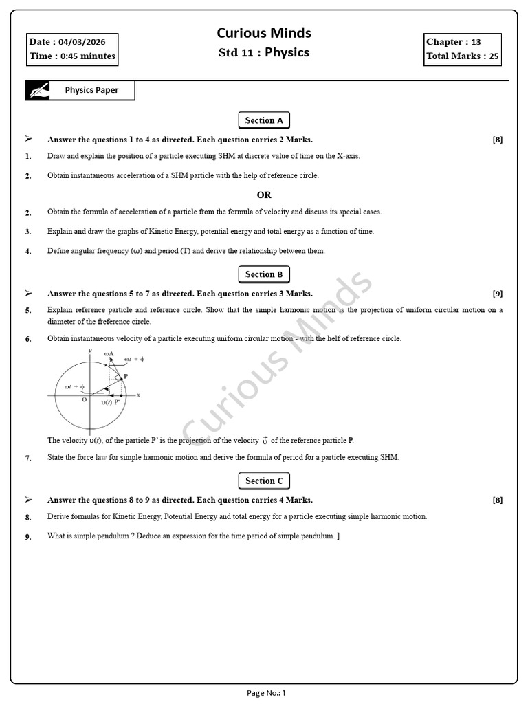 Physics Paper - 1772603108685 | PDF | Velocity | Acceleration