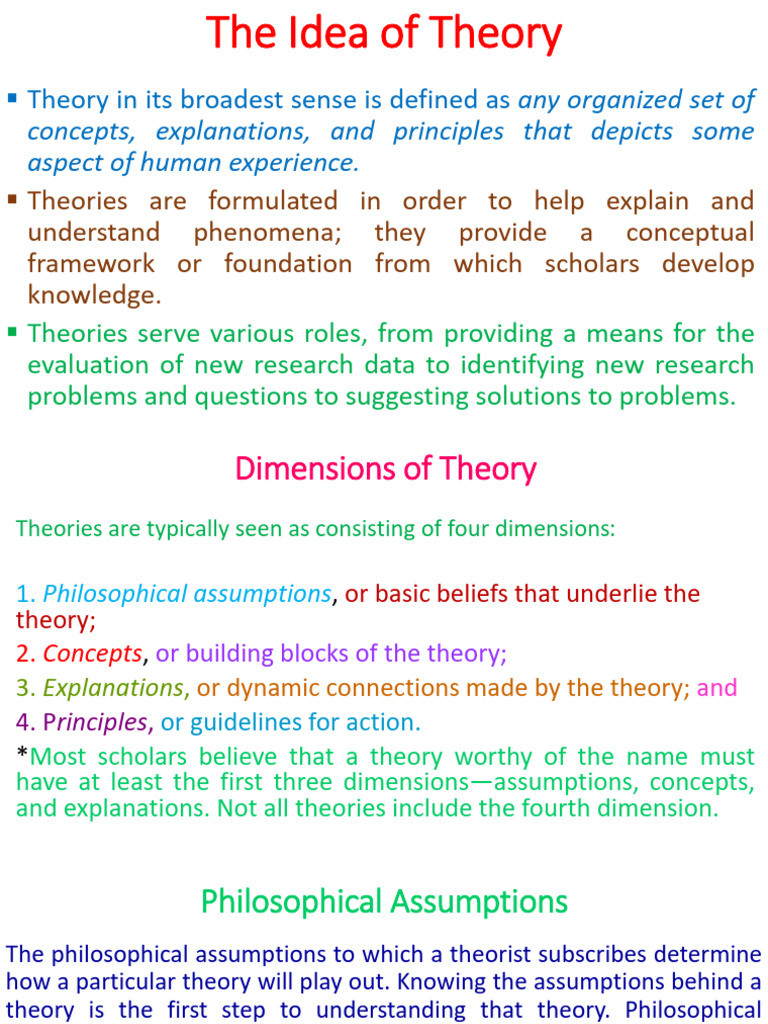The Idea of Theory | PDF | Theory | Knowledge