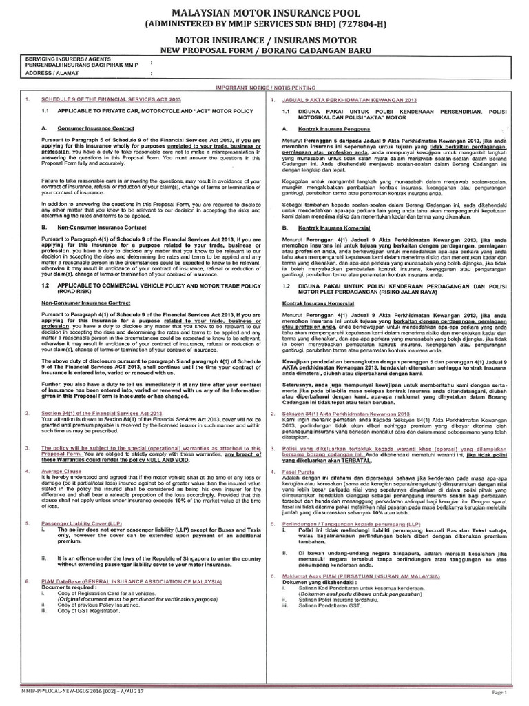 Mmip New Proposal Form | PDF