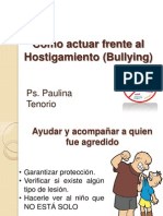 Cómo actuar frente al Hostigamiento (Bullying)