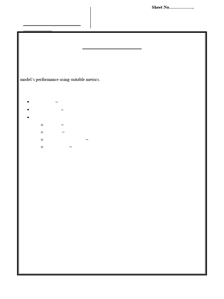 ML Record Sheet Format ALL Exp | PDF | Cluster Analysis | Accuracy And ...