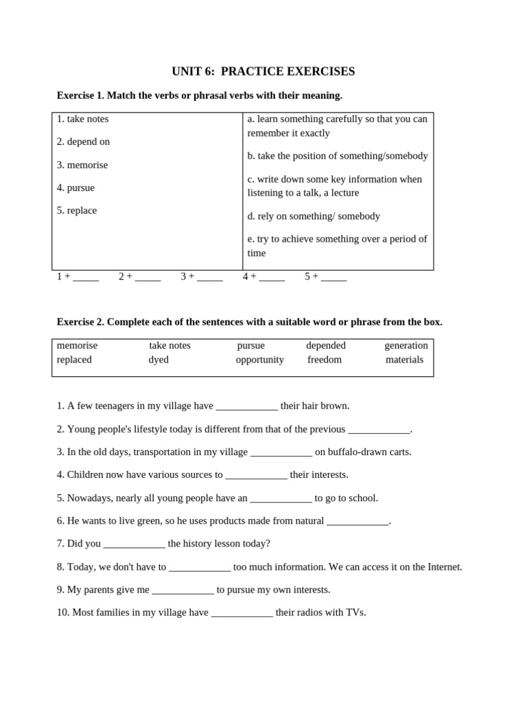 Practice Exercises | PDF
