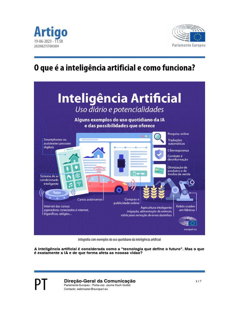 O Que É A Inteligência Artificial e Como Funciona | PDF | Inteligência ...