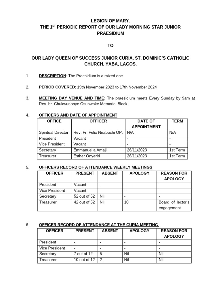 Morning Star Periodic Report | PDF
