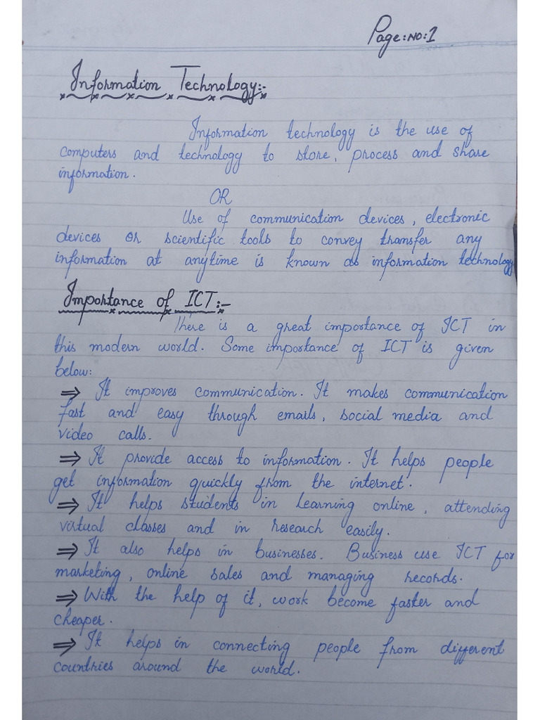 ICT Notes by Ali Zafar | PDF