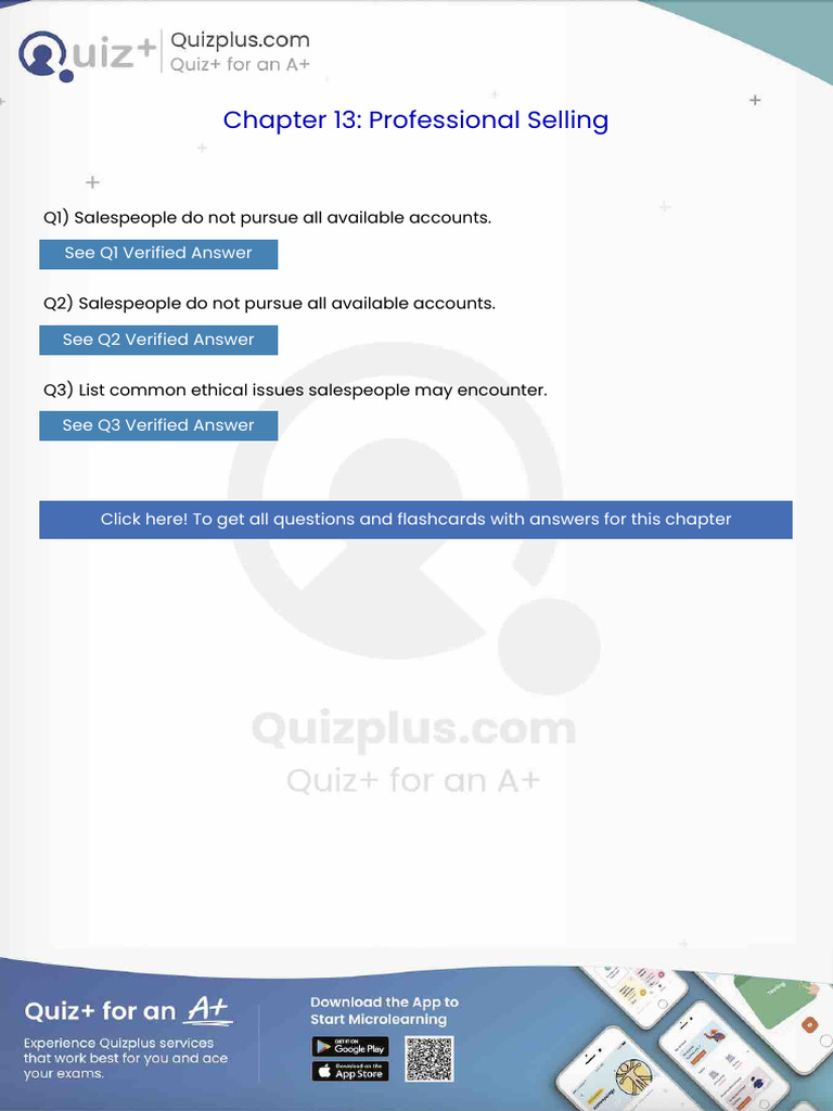 Salespeople Do Not Pursue All Available Accounts | PDF | Human ...