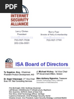 2009 01 08 Barry Foer and Larry Clinton ISA Comprehensive Overview For Critical Infrastructure Partnership Advisory Council CIPAC Presentation