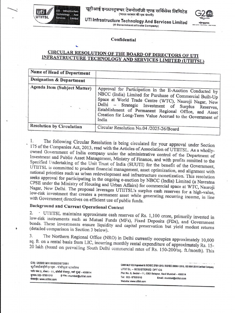 NBCC - Circular Resolution | PDF