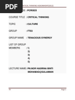 Download PDF Culture Essay by Jamie Carter SN101865624 doc pdf