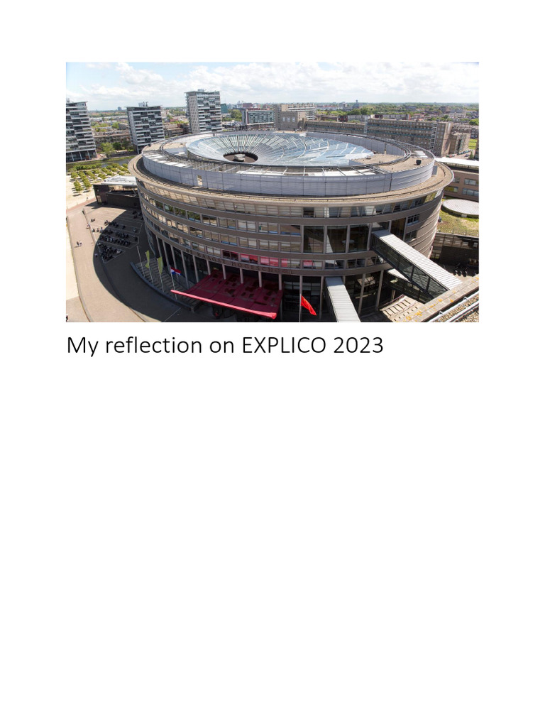 My Reflection On EXPLICO 2023 | PDF | Brainstorming