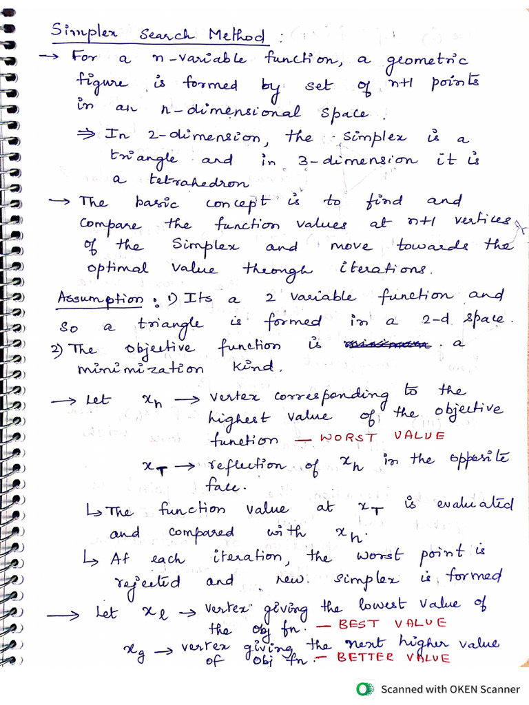 Simplex Search Method | PDF