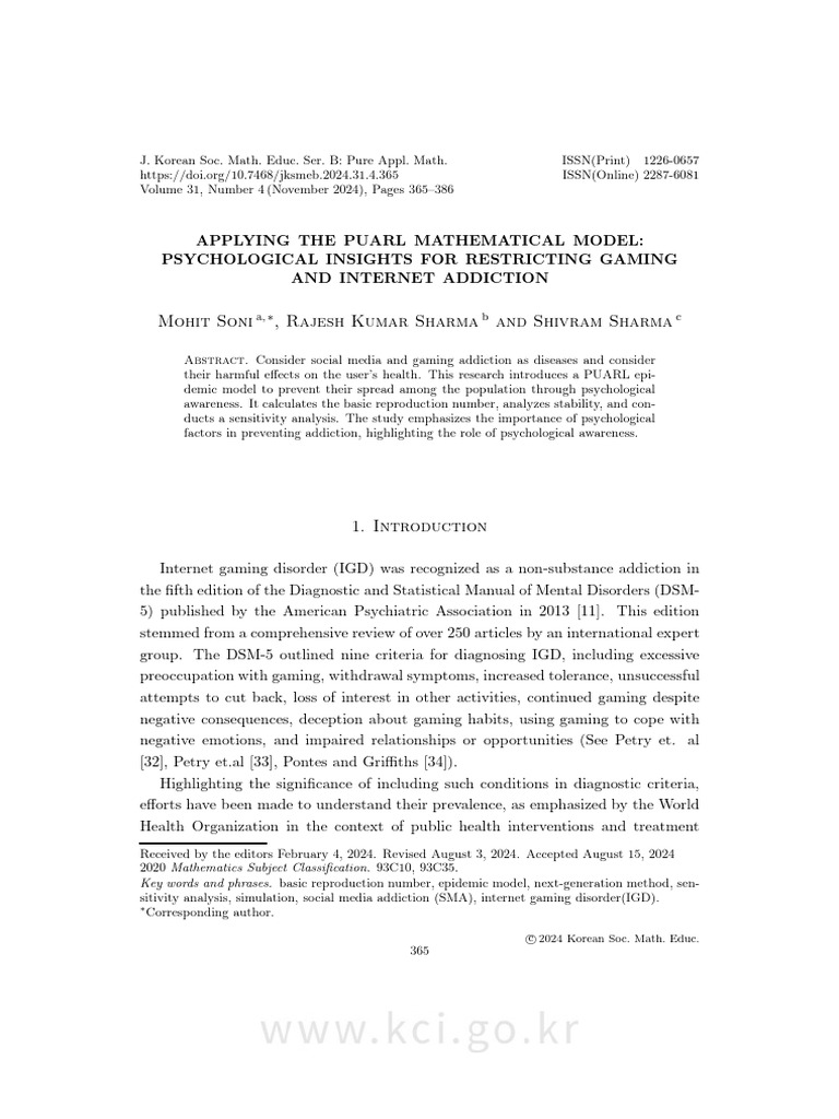 Applying The Puarl Mathematical Model Psychological Insights For ...