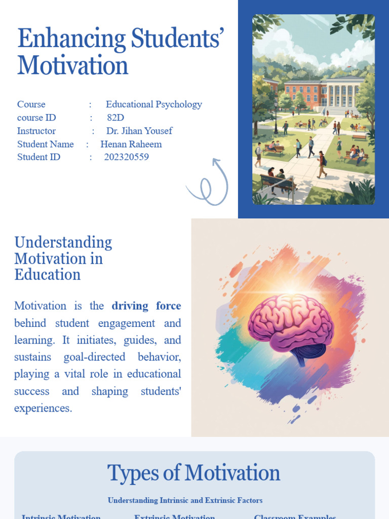 Presentation - Enhancing Students' Motivation | PDF | Motivational ...