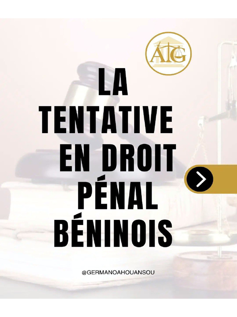 Benin La Tentative Punissable | PDF