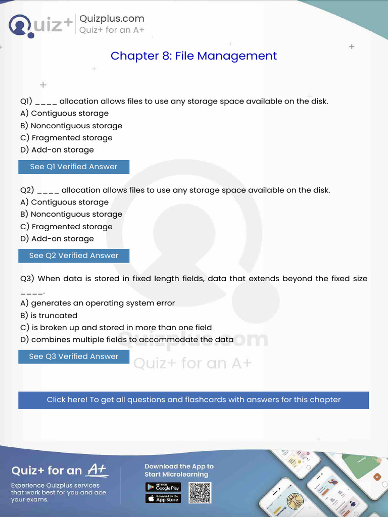 Allocation Allows Files To Use Any Storage Space Available On The Disk ...