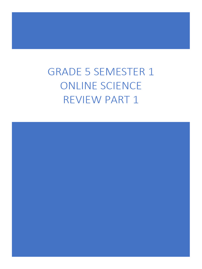 G5 Science Review Pack | PDF | Earth Sciences | Matter