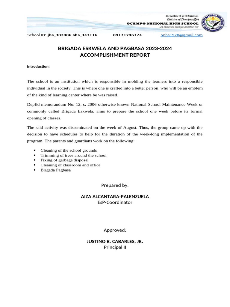 Brigada Eskwela 2023 | PDF | Teaching | Intelligence