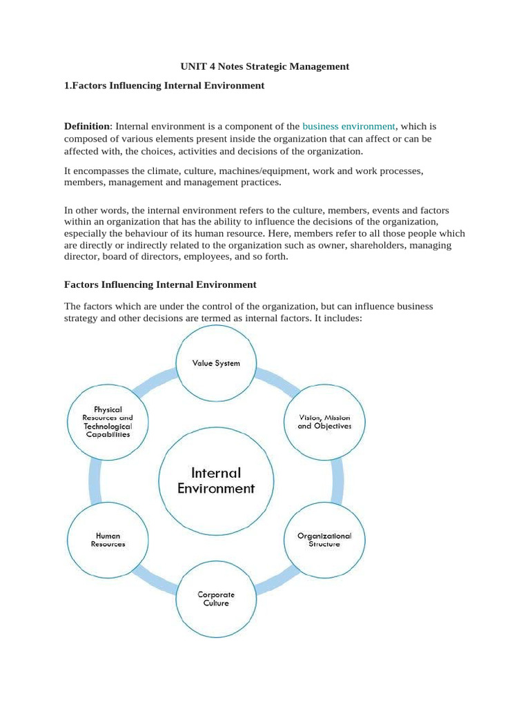 UNIT 4 Notes Strategic Management | PDF
