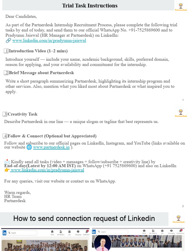 Trial Task Instructions | PDF