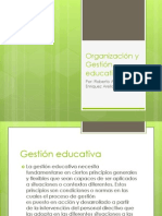 Organización y Gestión educativa