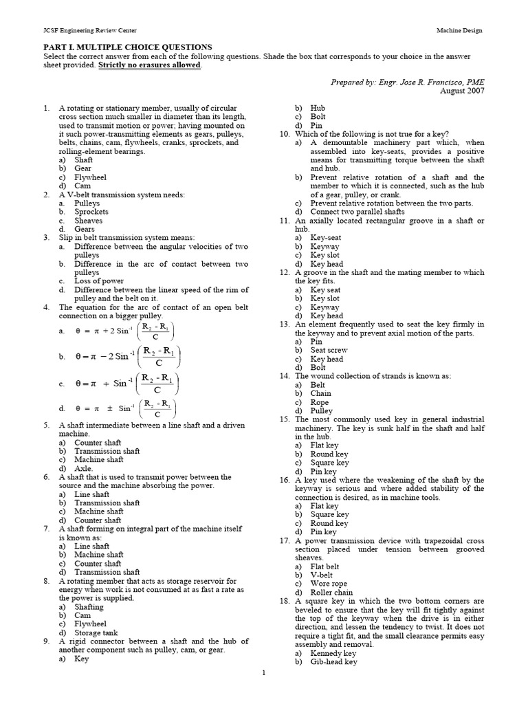 MDSP Trivia Elements 1 | PDF | Gear | Bearing (Mechanical)