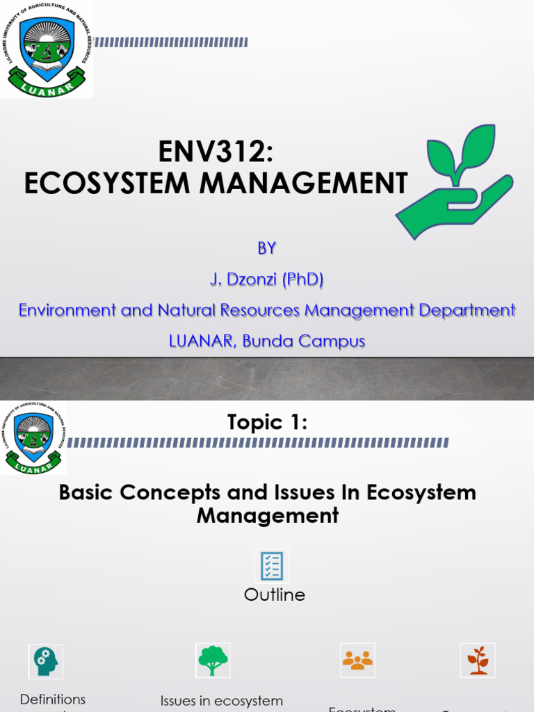 Ecosystem MGT 1 | PDF