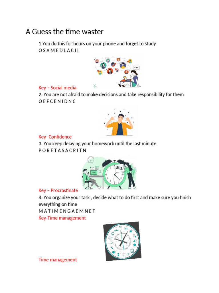 A Guess The Time Waster | PDF