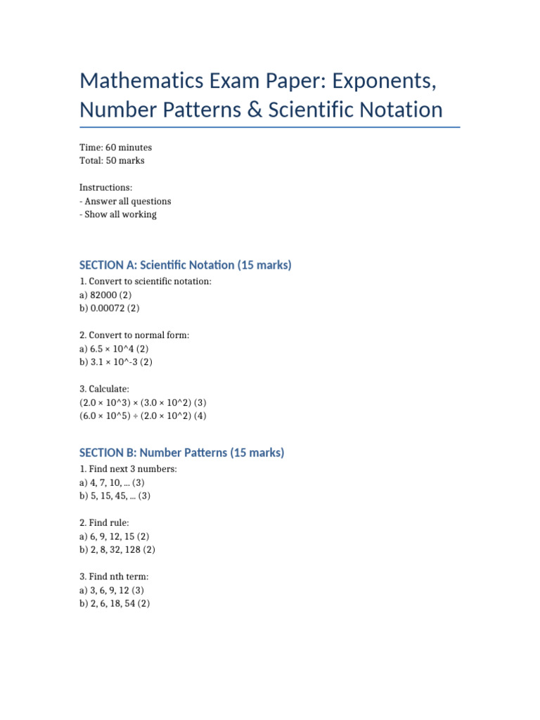 Full Math Exam | PDF