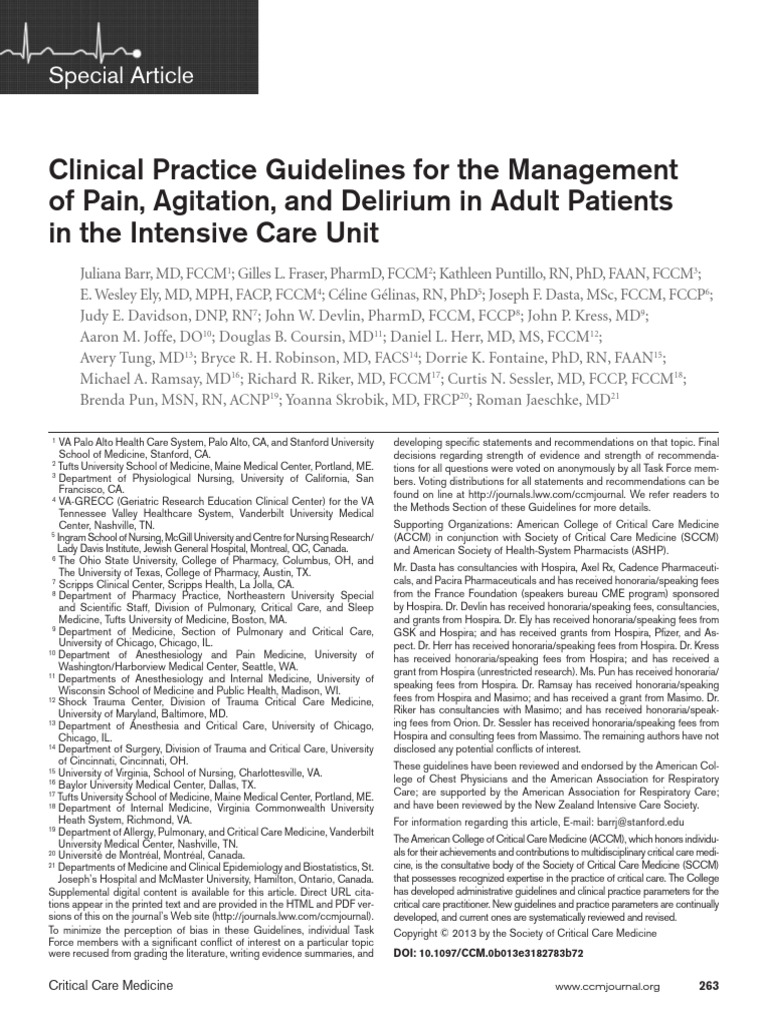 Clinical Practice Guidelines For The Management Of.29 | PDF | Intensive ...