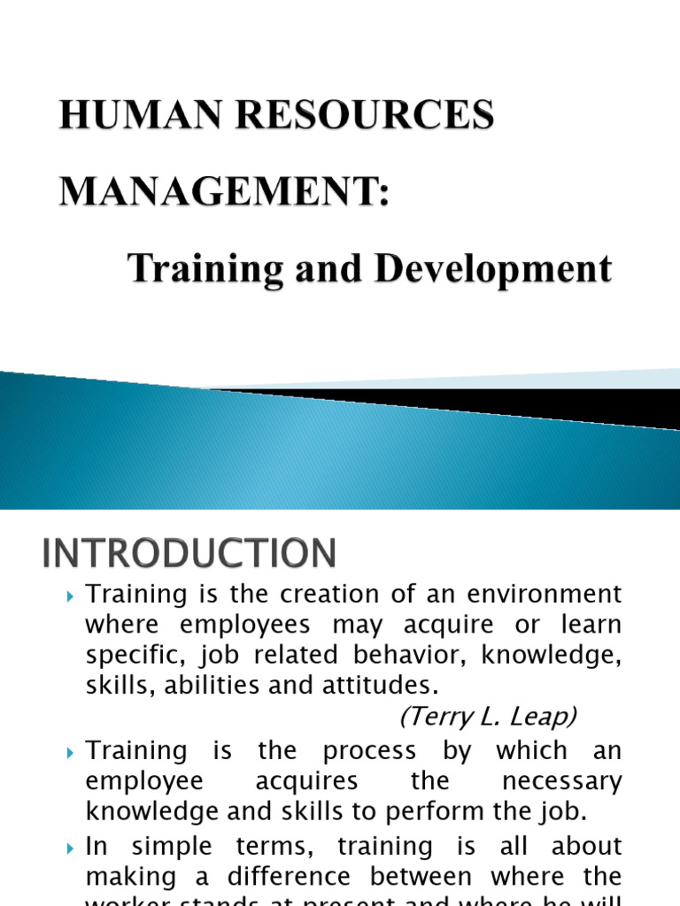 10.training and Development | PDF | Performance Appraisal | Team Building