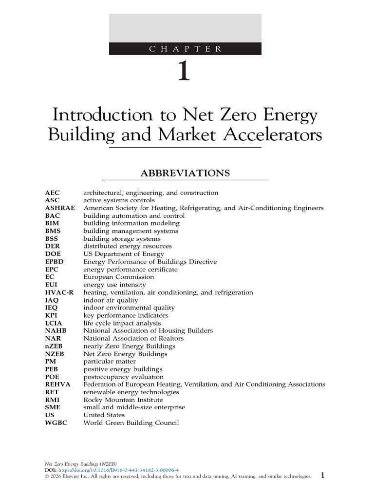 Chapter 1 Introduction To Net Zero Energy Buildi 2026 Net Zero Energy ...
