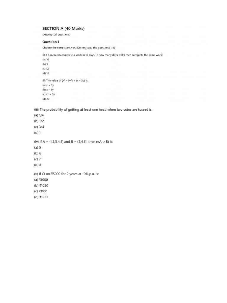 Math Paper | PDF