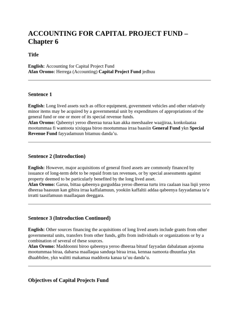 Accounting For Capital Project Fund | PDF | Fund Accounting | Expense