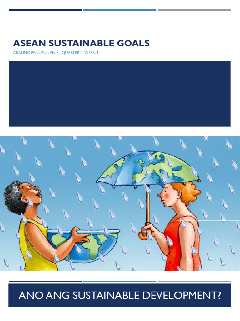 W4 Introduction To The ASEAN Sustainable Goals | PDF