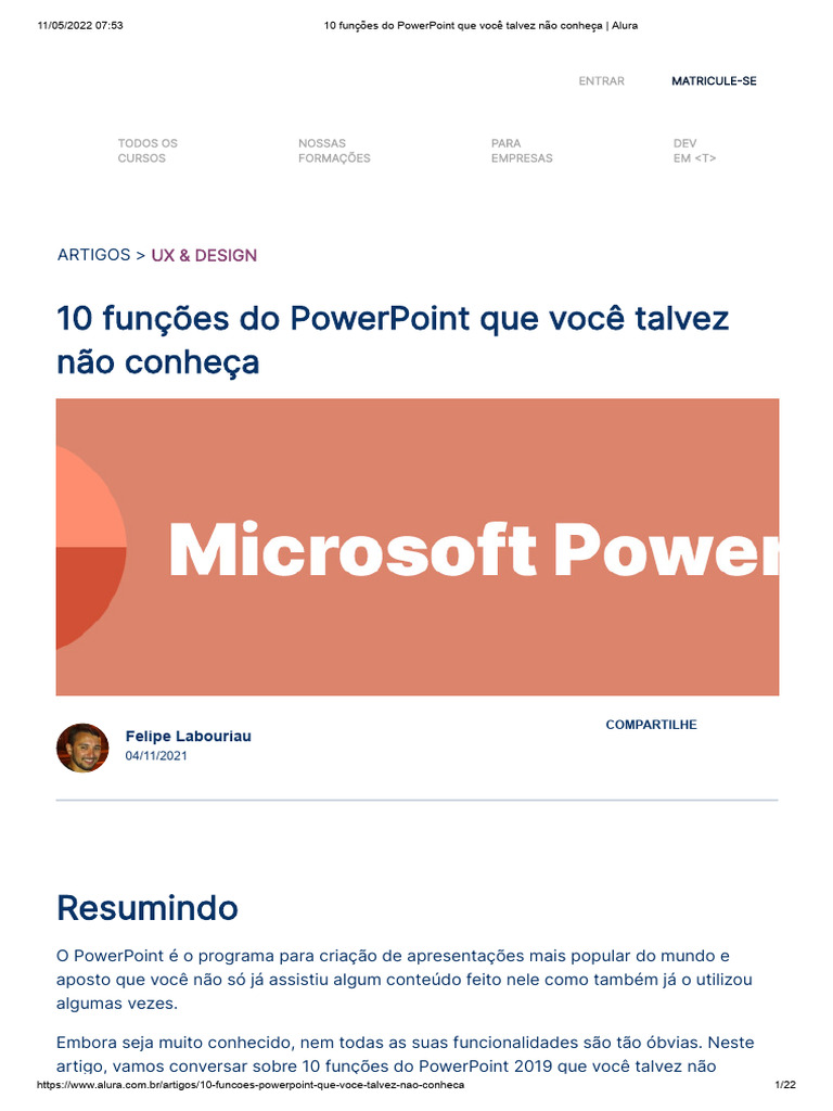 10 Funções Do PowerPoint Que Você Talvez Não Conheça | PDF | YouTube ...