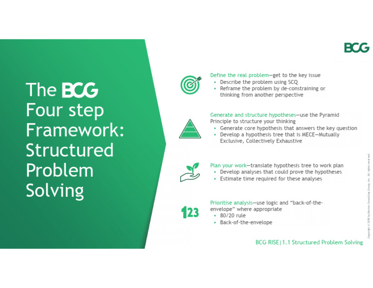 1.1 Structured Problem Solving Four Step Framework | PDF