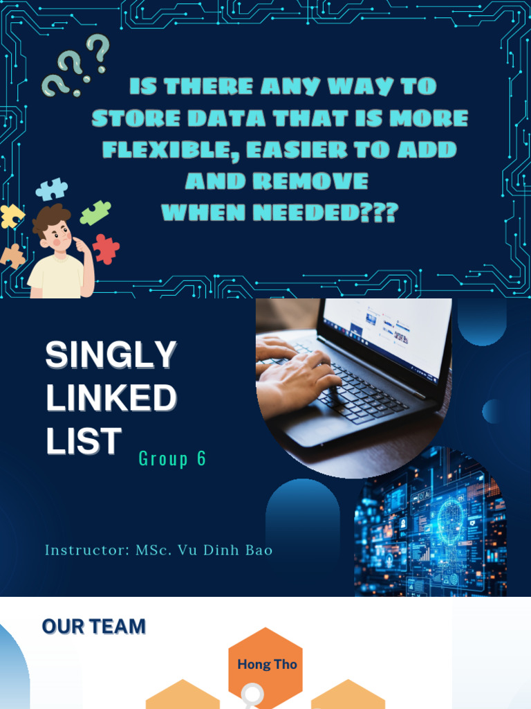 6 Singly Linked List English Presentation | PDF | Pointer (Computer ...